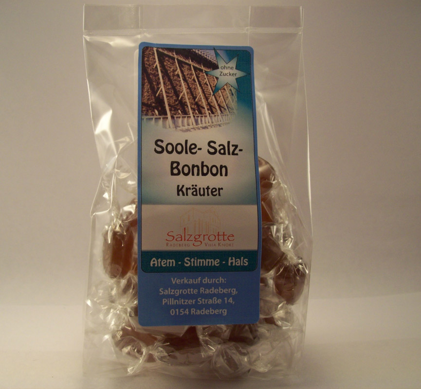 Bild von Bonbon Soole- Salz Kräuter ATEM - STIMME - HALS