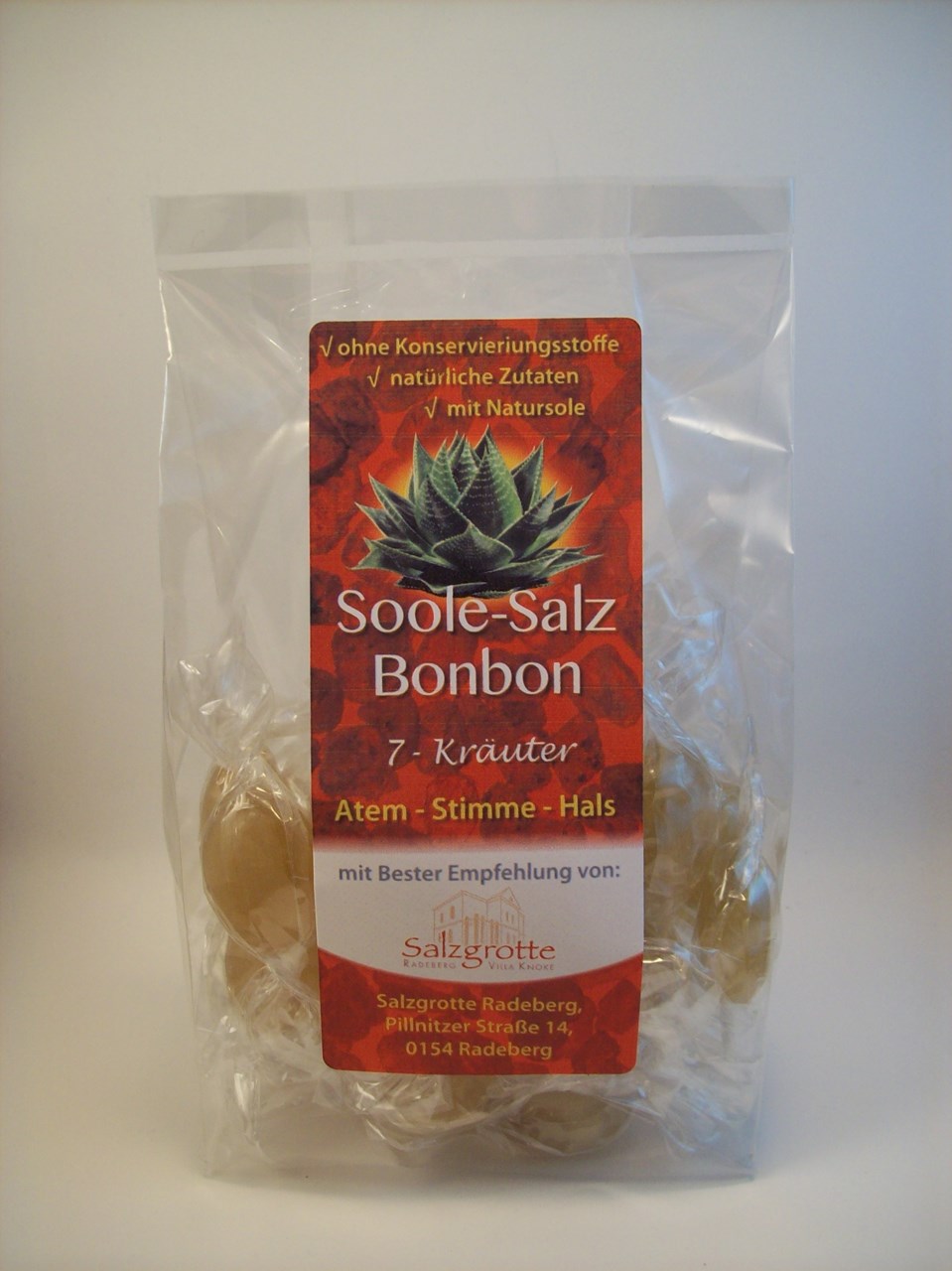 Bild von Bonbon Soole- Salz 7- Kräuter ATEM - STIMME - HALS