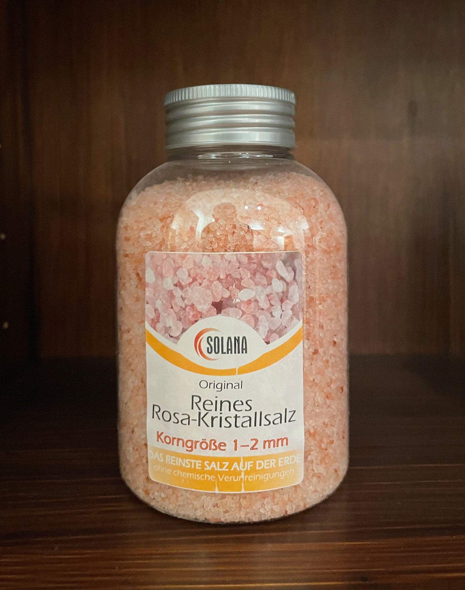 Bild von Rosa- Kristall Badesalz, 500g in einer Flasche